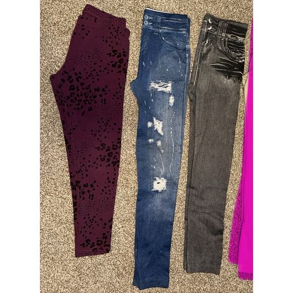Lot Of 3 leggings Girls Size M 10-12 - Picture 2 of 6